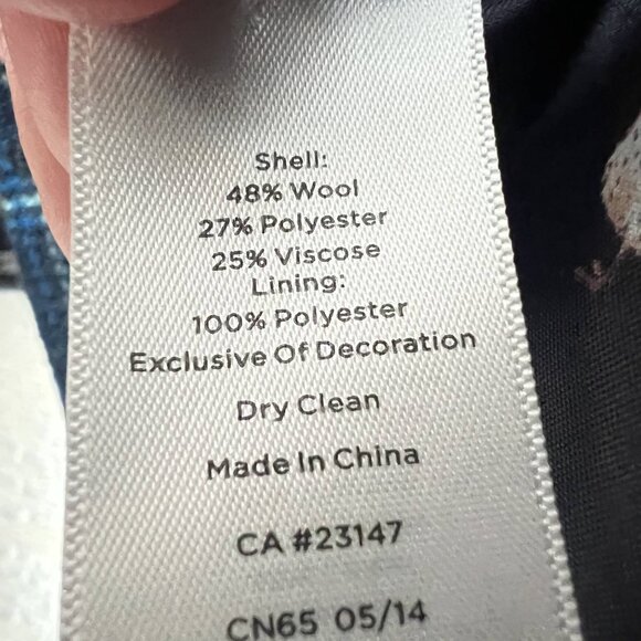 Talbots 16WP Shetland Wool Windowpane Plaid Equestrian Jacket Blazer ducks - Picture 8 of 9